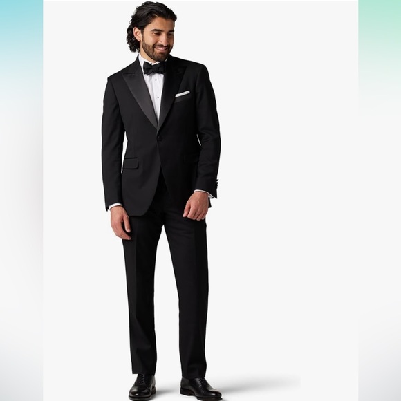 Alton Lane Mercantile Tuxedo Suit Tailored Fit in Raven Black